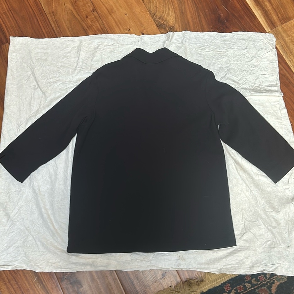 American Style button down black sweater. Mint! Pearled buttons. Vintage.